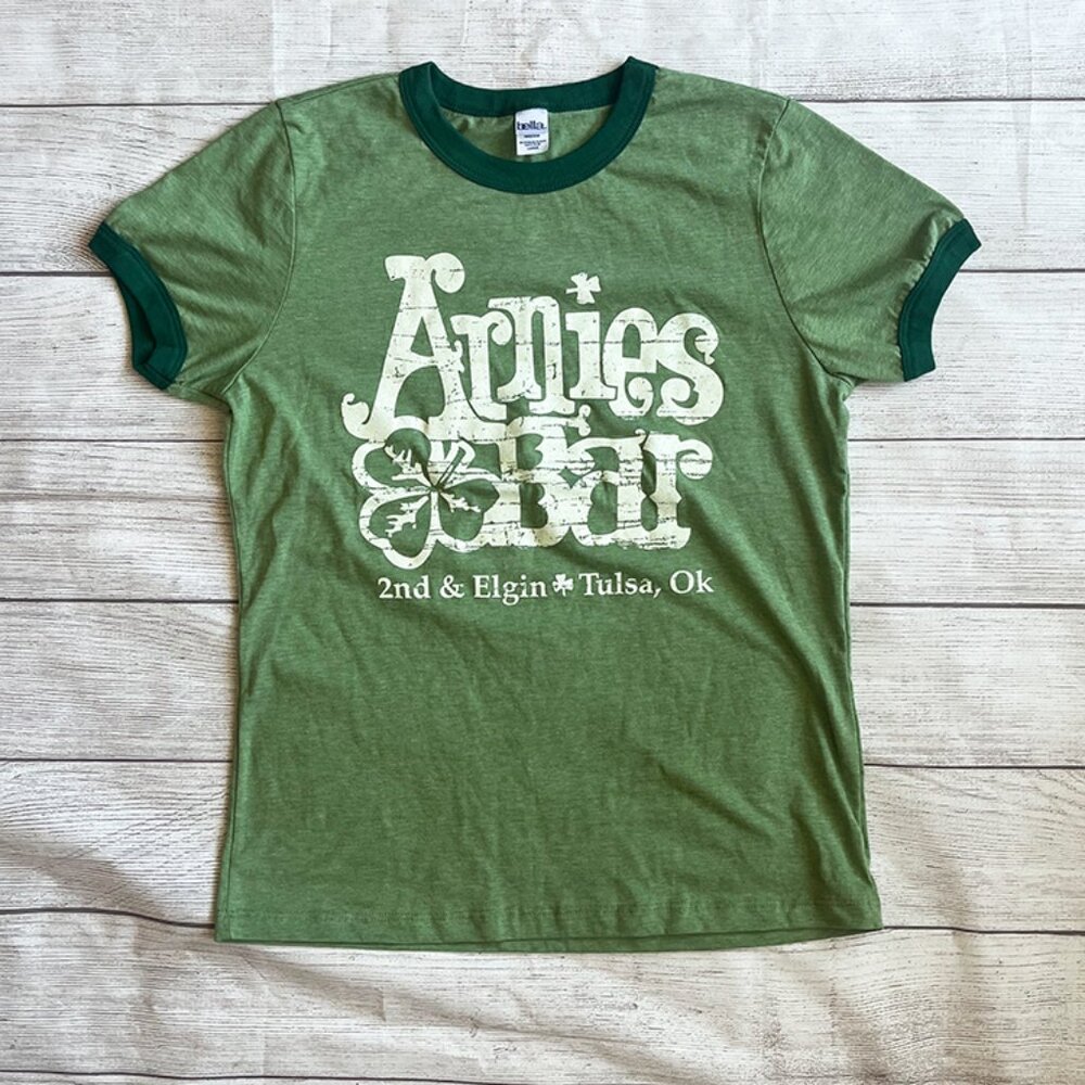 ARNIE'S BAR Tulsa Oklahoma T-Shirt Women's Fitted Large NWOT Circa 2005